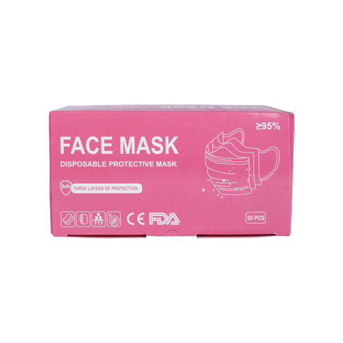 Pink Face Mask 50 PCS