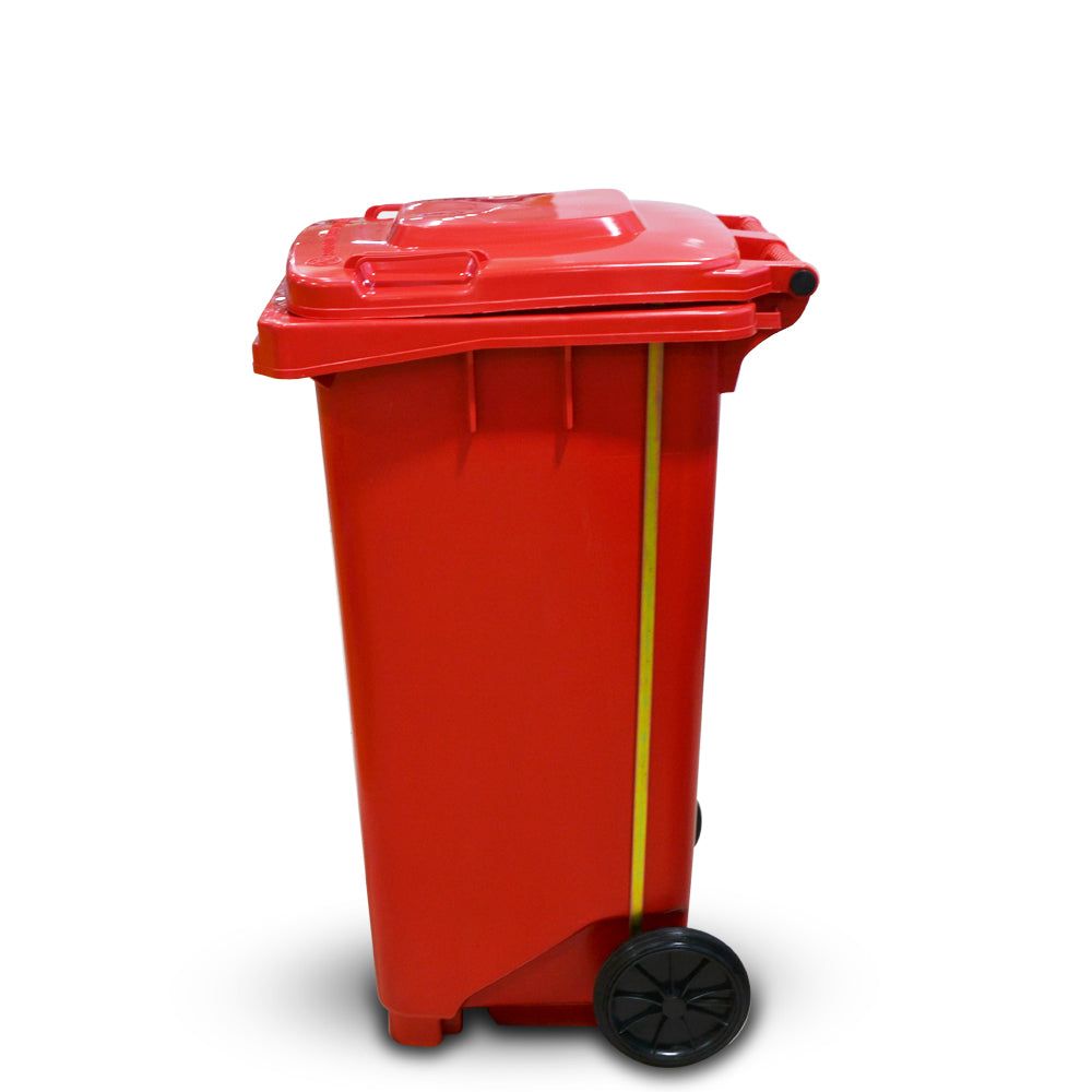 CSS Plastic Dustbin 120L Red