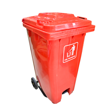 Garbage Can with Pedal 240L | Red