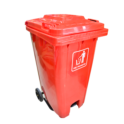 Garbage Can with Pedal 240L | Red