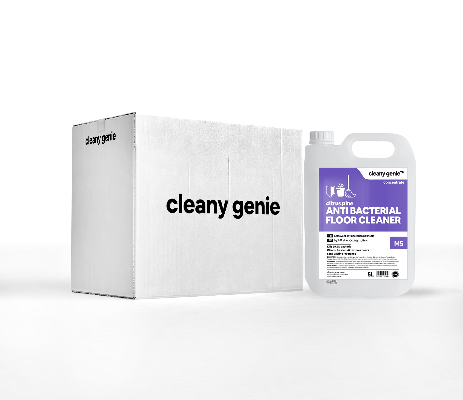 Antibac Floor Cleaner M5 | Citrus Pine 5L | Pack of 4