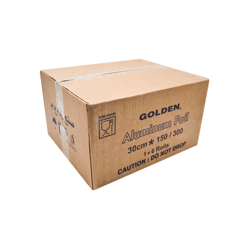 Golden Aluminum Foil 30CM | 1.45KG | Pack of 6 (CTN)