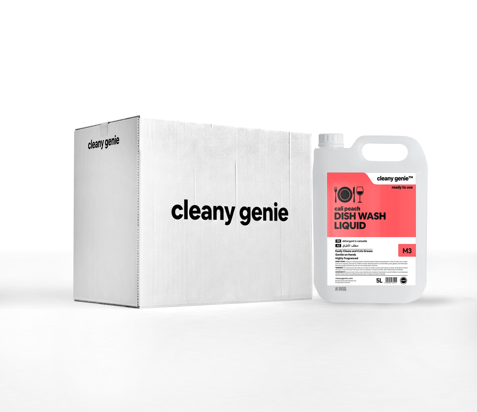 سائل غسيل الاطباق M3 | كالي خوخ 5 لتر | حزمة من 4