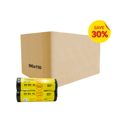 كيس قمامة رولز اسود XL | 90X110 سم | 10 رولز (CTN)