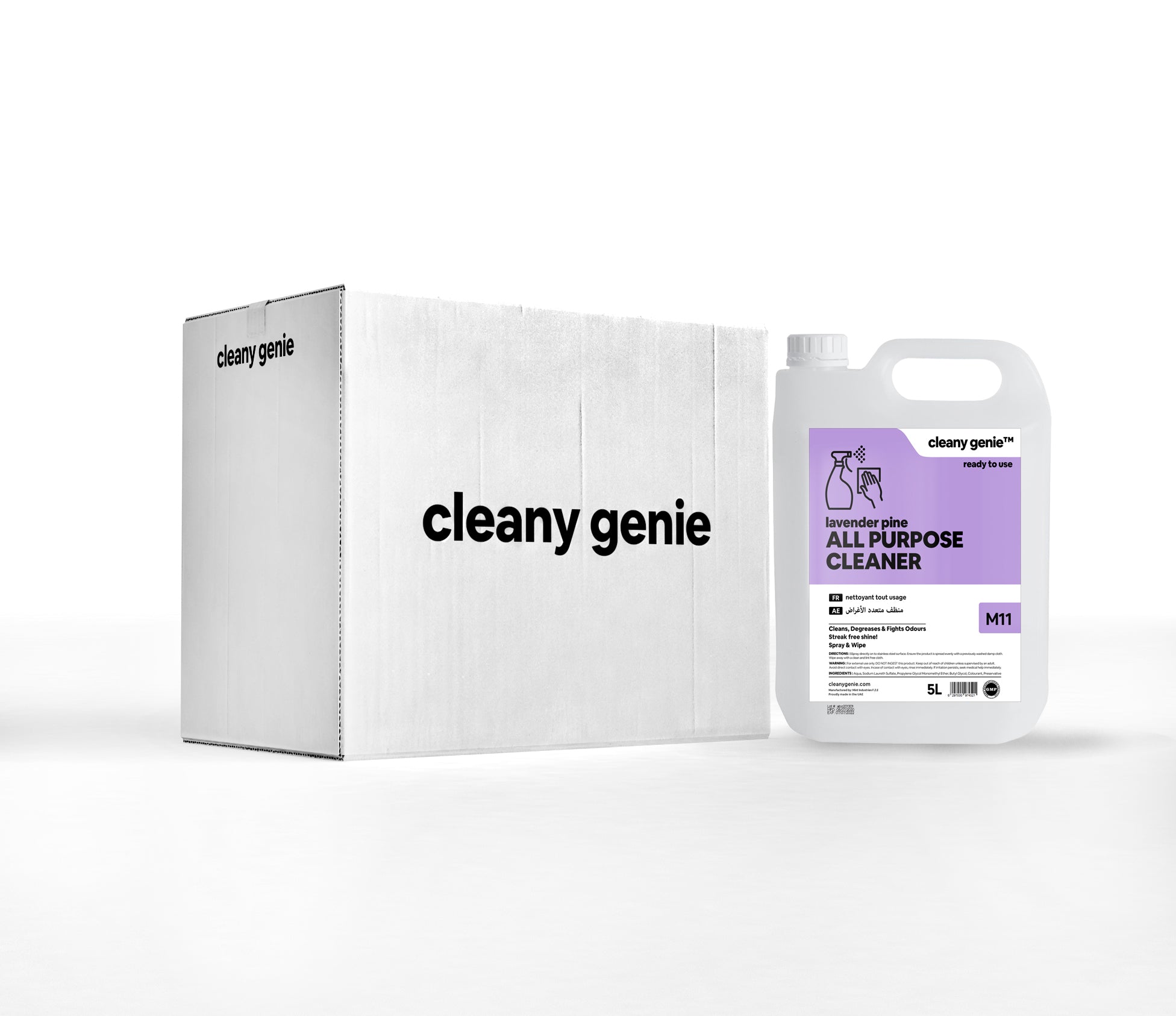 منظف ​​لجميع الأغراض M11 | لافندر صنوبر 5 لتر | حزمة من 4