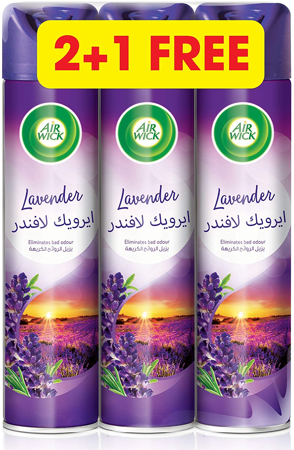 ايرويك - بخاخ معطر برائحة اللافندر 300 مل (2+1)