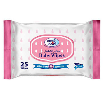 سي اند سي مناديل مبللة للأطفال، عبوة سفر 25 ثانية