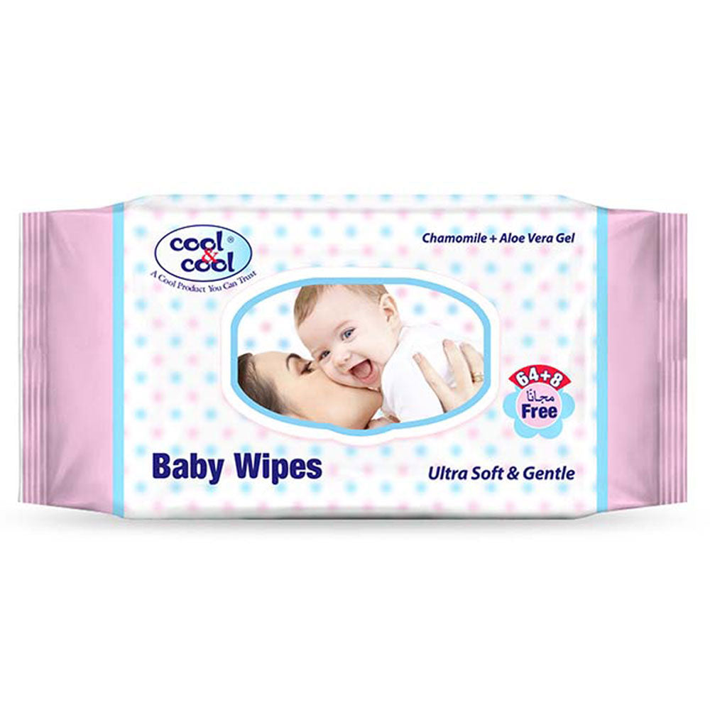 C&C Baby Wipes 64+8 Wipes