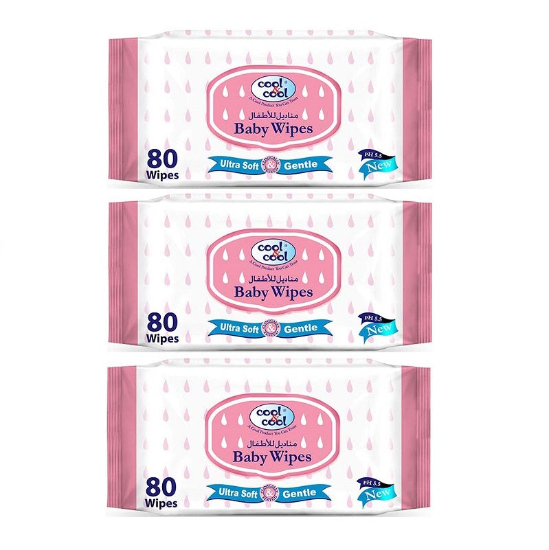 C&C Baby Wipes with Regular Lid 80s (2+1 Free)