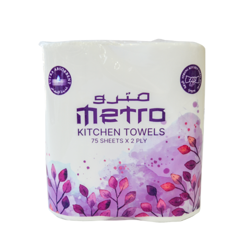 Metro Kitchen Roll Twin Pack