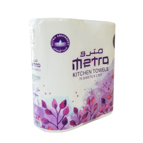 Metro Kitchen Roll Twin Pack