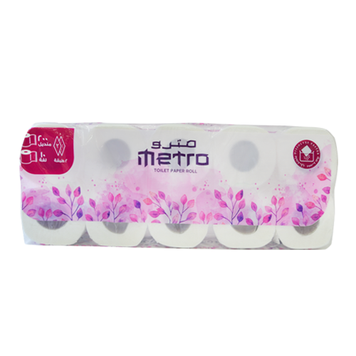 Metro Toilet Roll | 200 Sheets | Pack of 10 Rolls