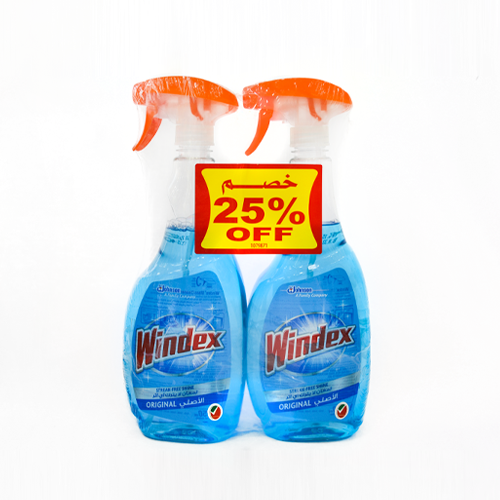 Windex Glass Cleaner Blue 750ML (Twin Pack)