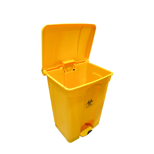 Garbage Can with Pedal 68L | Yellow