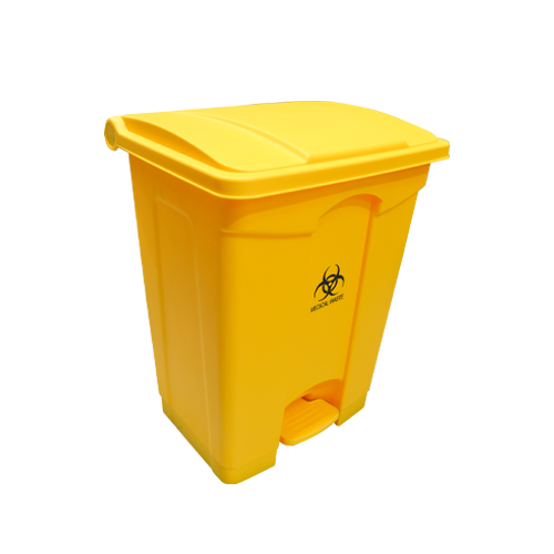 Garbage Can with Pedal 68L | Yellow
