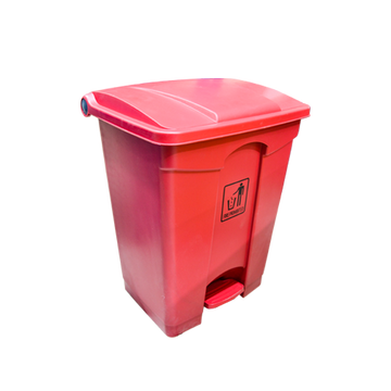 Garbage Can with Pedal 68L | Red