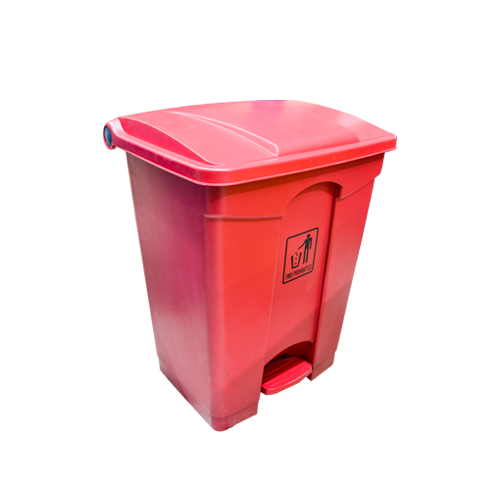 Garbage Can with Pedal 68L | Red