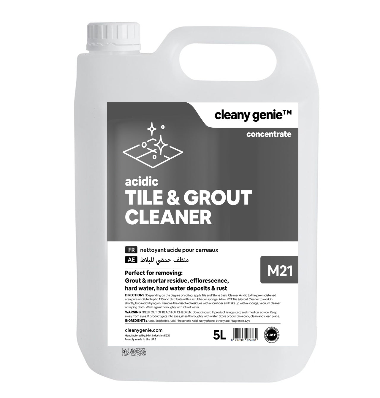 Acidic Tile & Grout Cleaner M21 | 5L