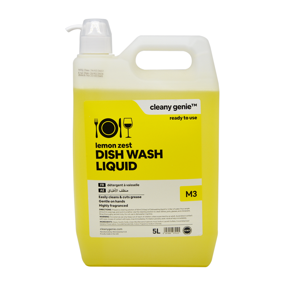 M3 Dishwash Liquid  5L Lemon Zest