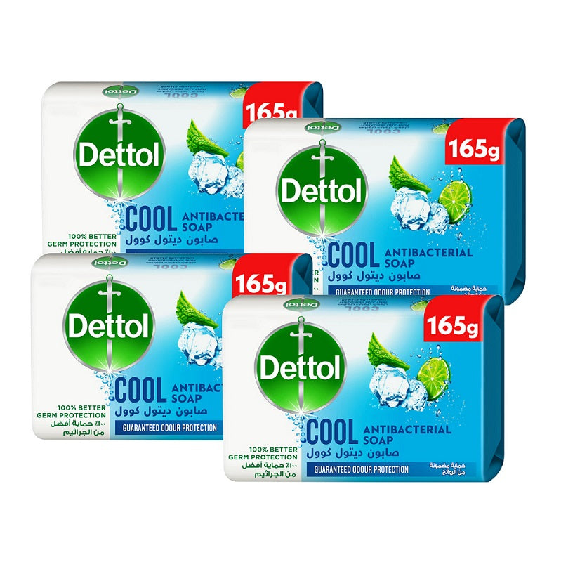 ديتول صابون مضاد للبكتيريا بارد 165 جم (4 قطع)