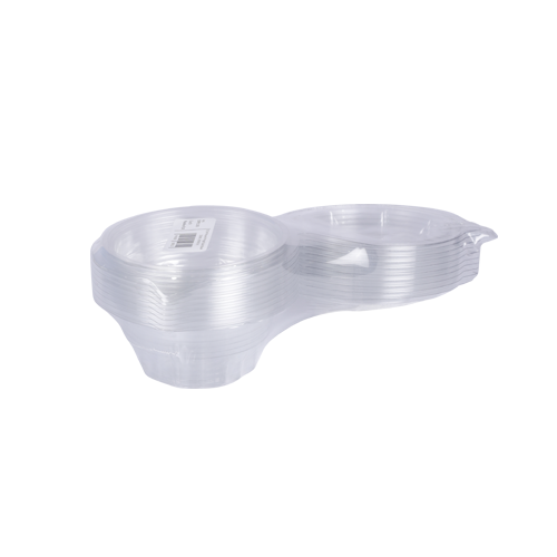Round Hinged Salad Bowl 250ML | 10 PCS