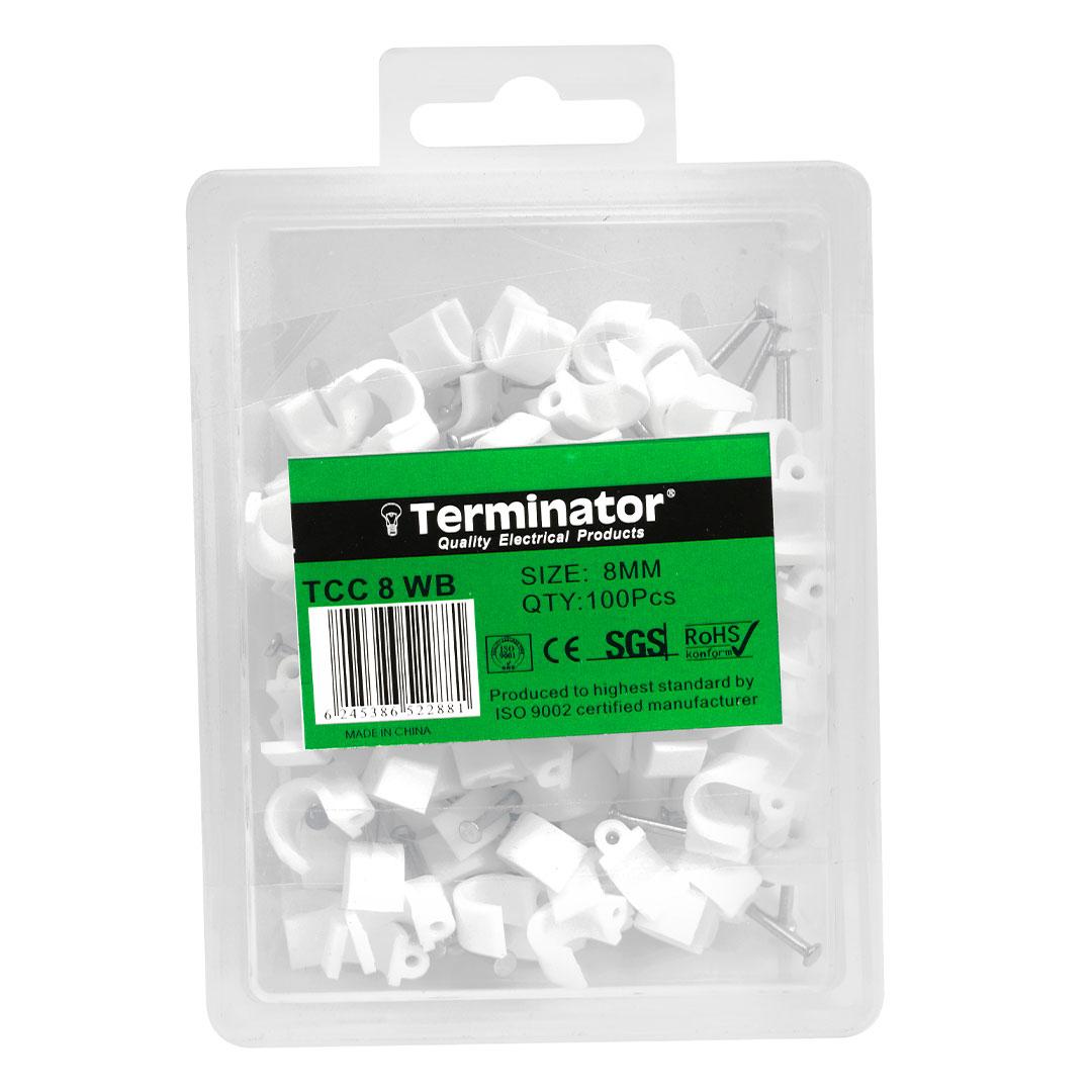 Terminator Cable Clips 8MM 100PCS