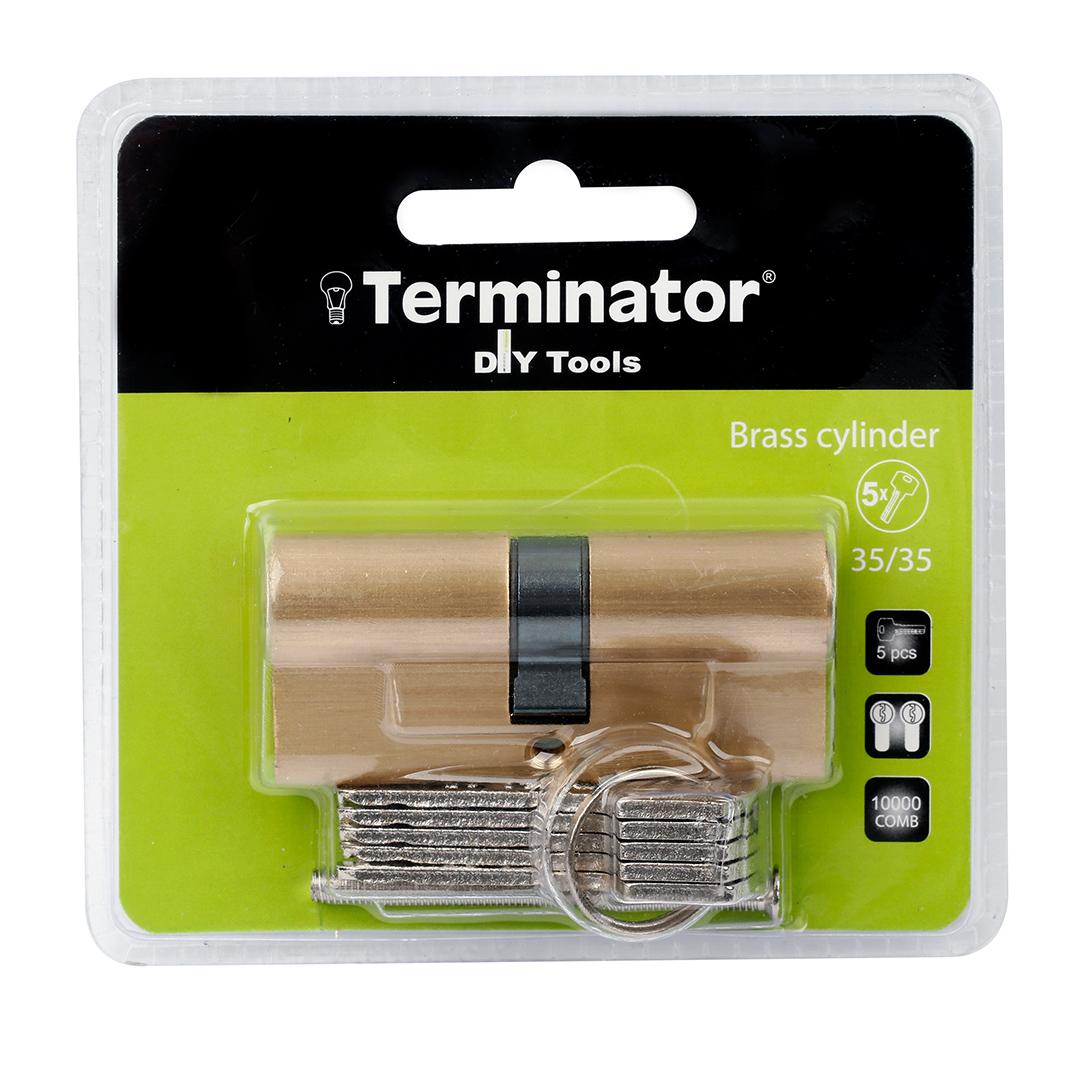 Terminator Cylinder Door Lock with 5 Keys (35X35X35SB)