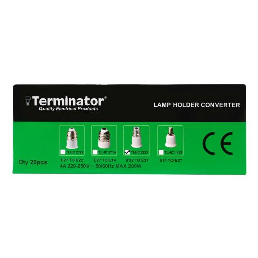 Terminator Bulb Holder Converter B22-E27