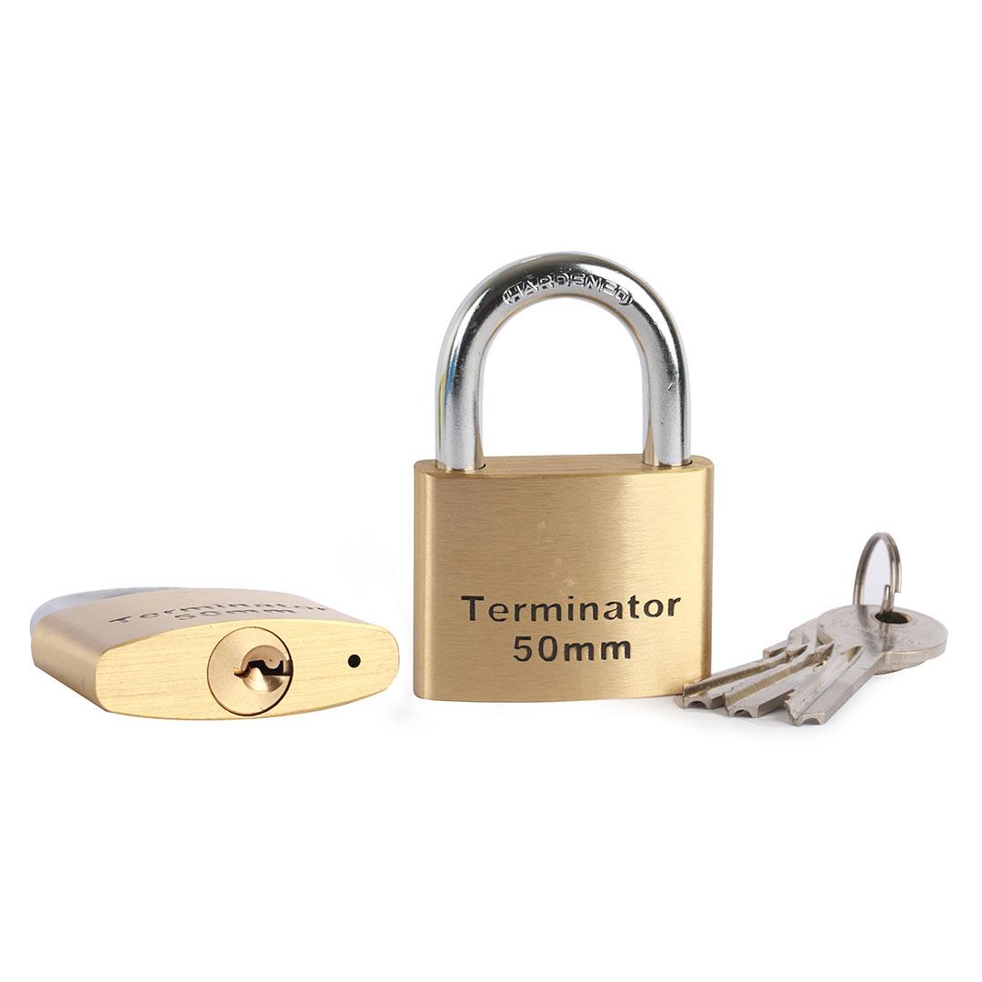 Terminator Brass Pad Lock 50MM