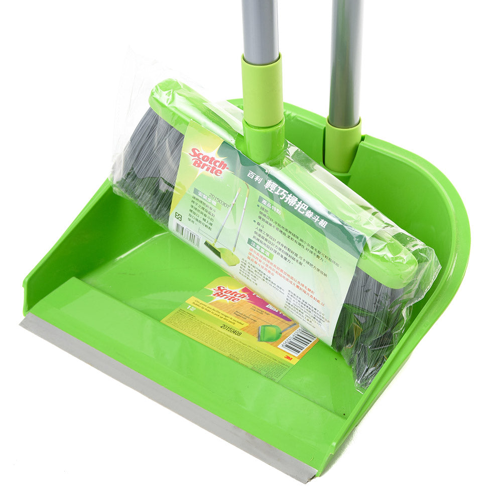 وعاء غبار 3M SB ومكنسة بمقبض طويل